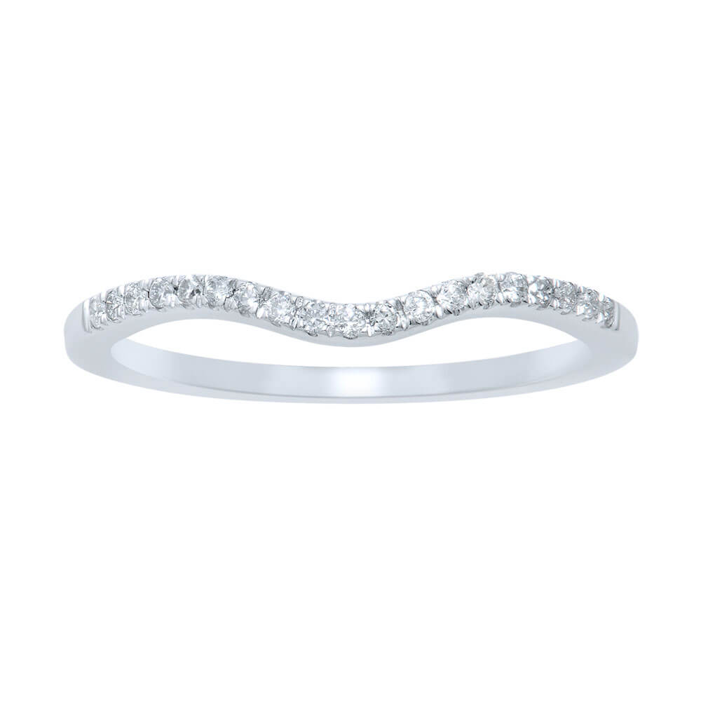 Exquisite 18ct White Gold Diamond Ring Featuring 0.1 Carats of Sparkling Diamonds