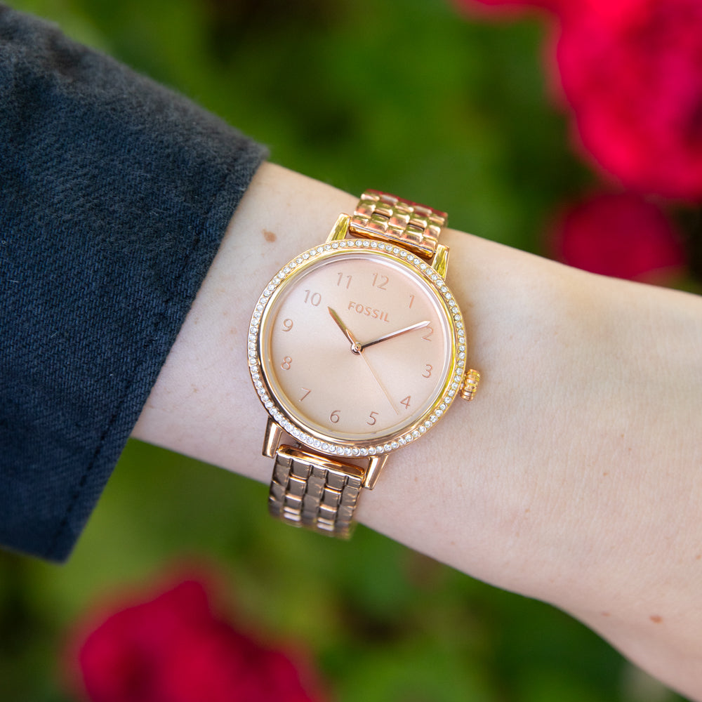 Fossil Rose Gold Reid BQ3656 Men's and Women's Watch