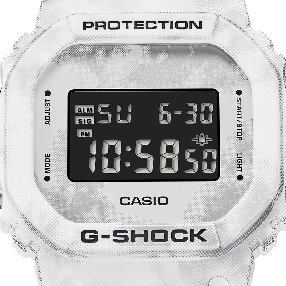G-Shock DW5600GC-7D Men's Digital Watch with Grunge Snow Camouflage Design