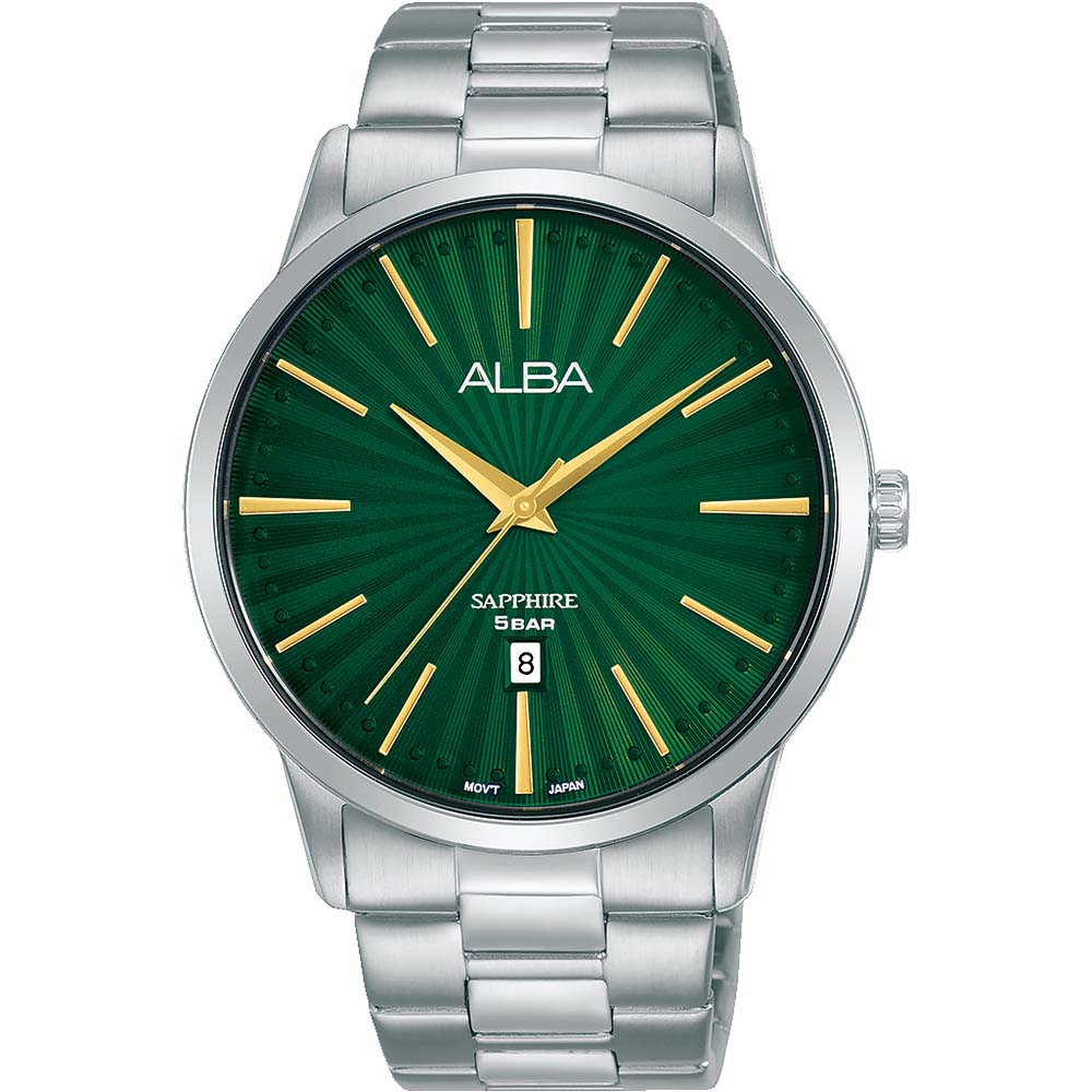 Alba Men's Stainless Steel AG8K91X1 Watch with Emerald Dial