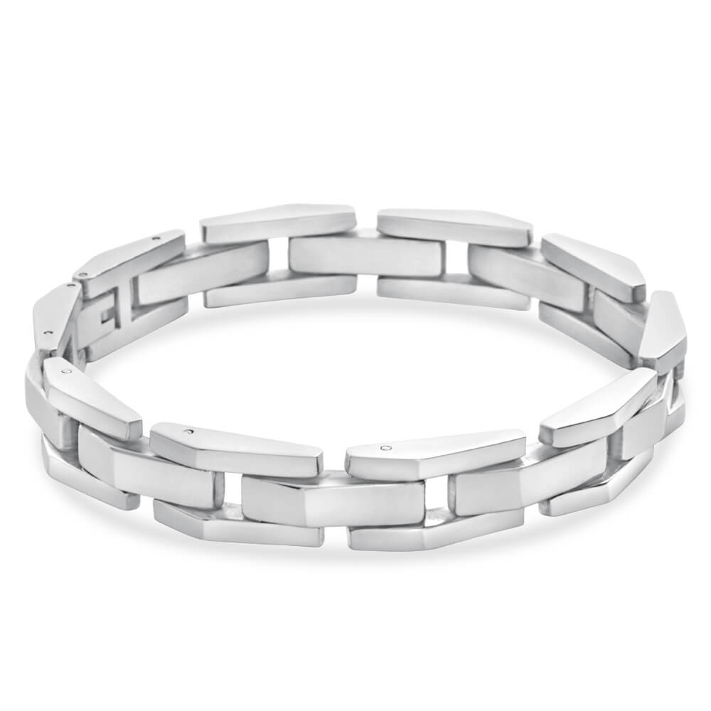 21cm Forte Stainless Steel Minimalist Link Bracelet for Gentlemen