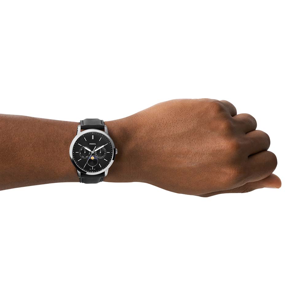Fossil Neutra Minimalist Men's Black Leather Watch Model FS5904
