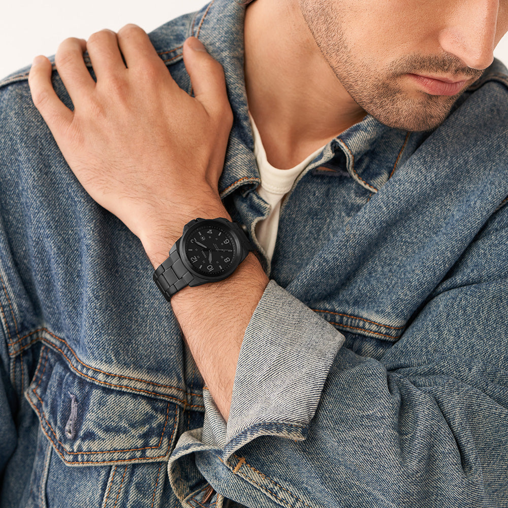Fossil Men's Black Stainless Steel Bronson FS5940 Watch