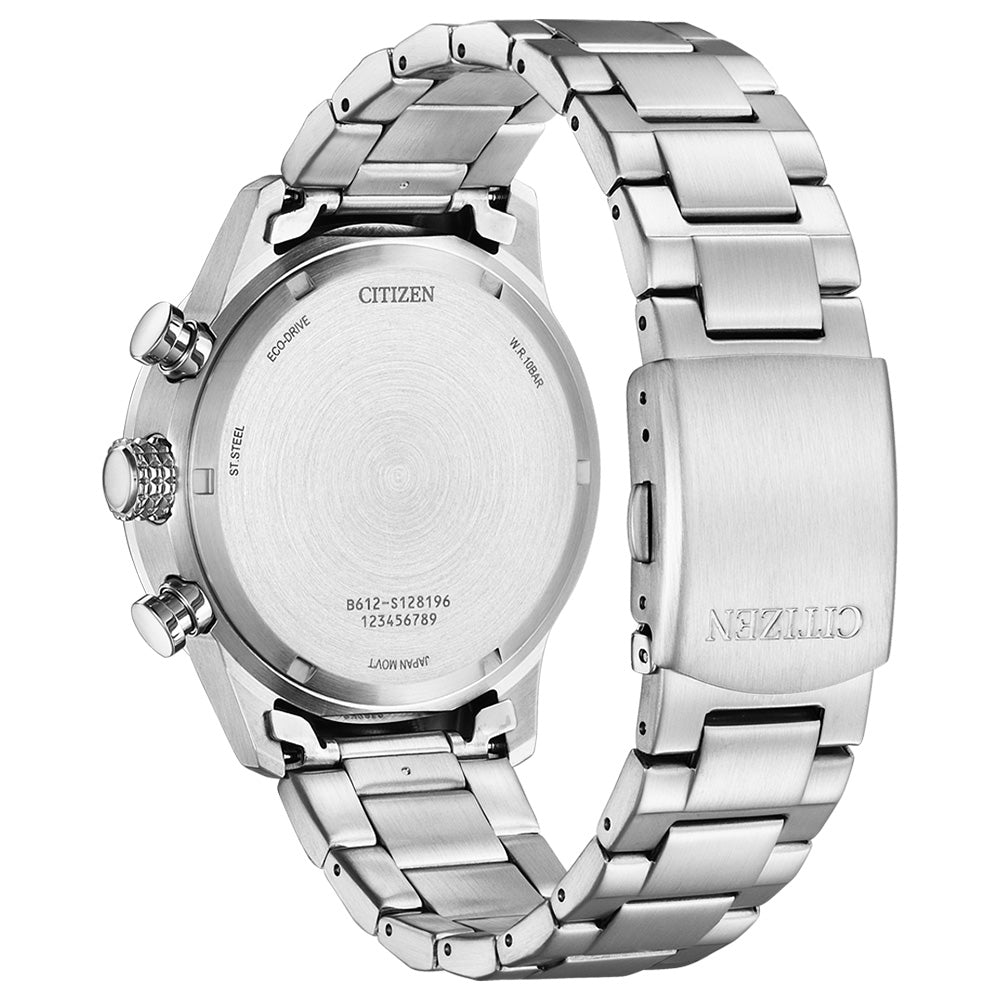 Citizen Eco - Drive CA0791 - 81X Emerald Green Dial Stainless Steel Chronograph Watch