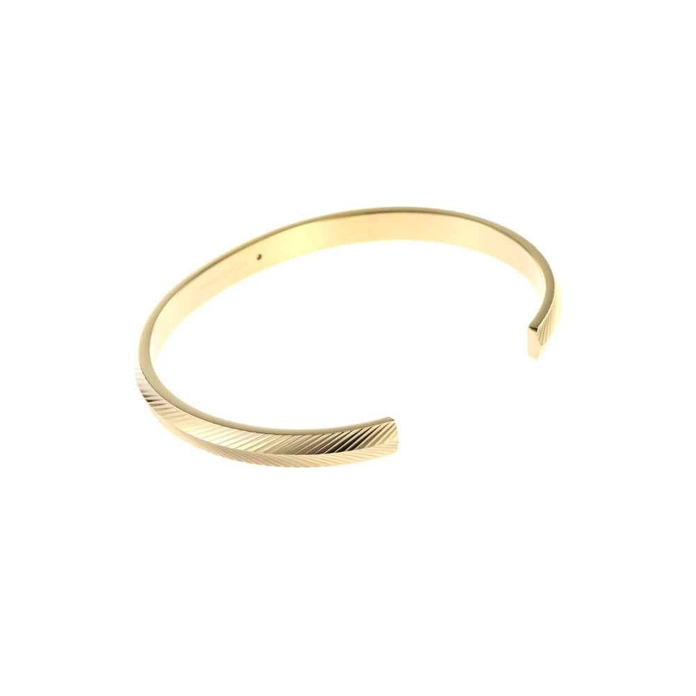 Fossil Harlow Style Open Bangle Crafted from Stainless Steel with Yellow Gold Plating