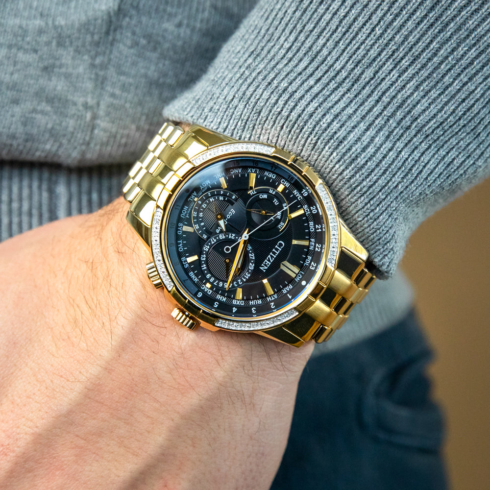 Citizen Eco-Drive BU2082-56E with 32 Set Diamonds and Global Timekeeping