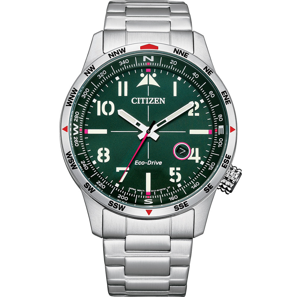Citizen Men's Stylish Aviator-Inspired Eco-Drive BM7551-84X Watch