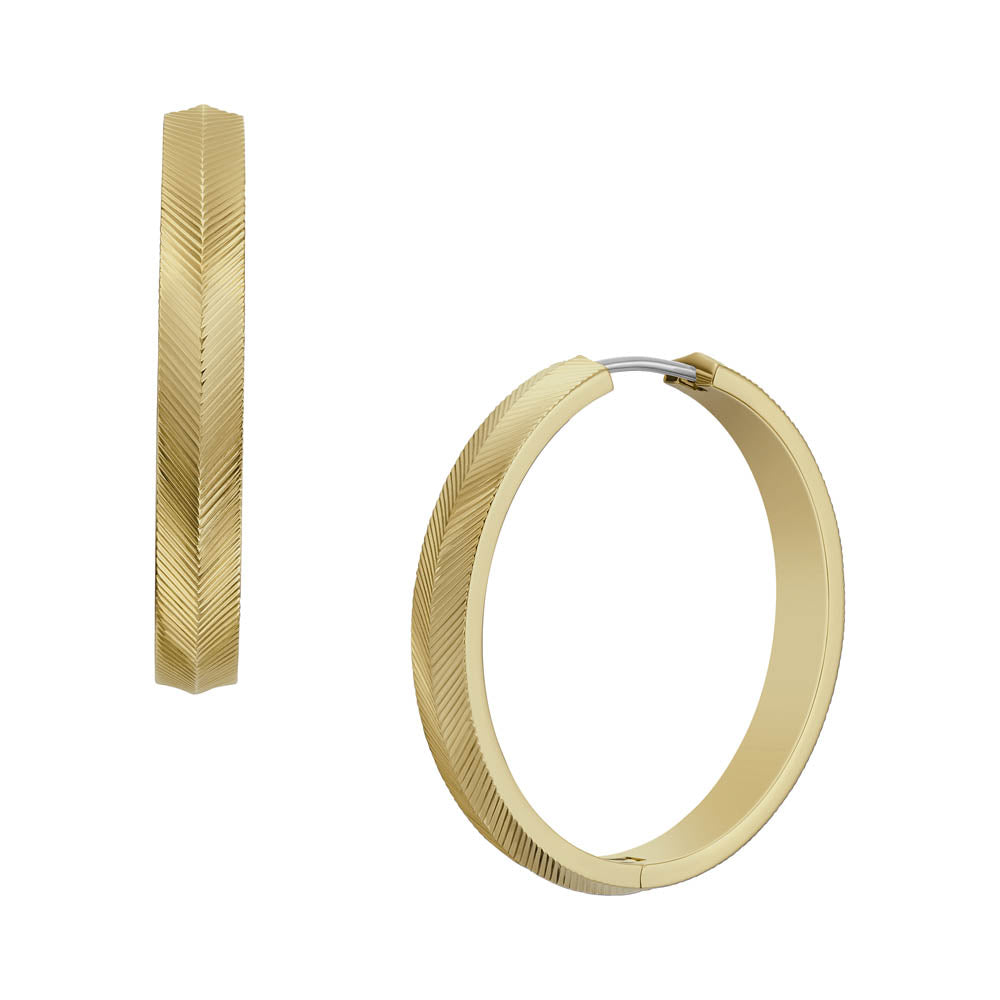 Fossil Harlow Style Yellow Gold - Coated Stainless Steel Earrings for Fashion Accessory