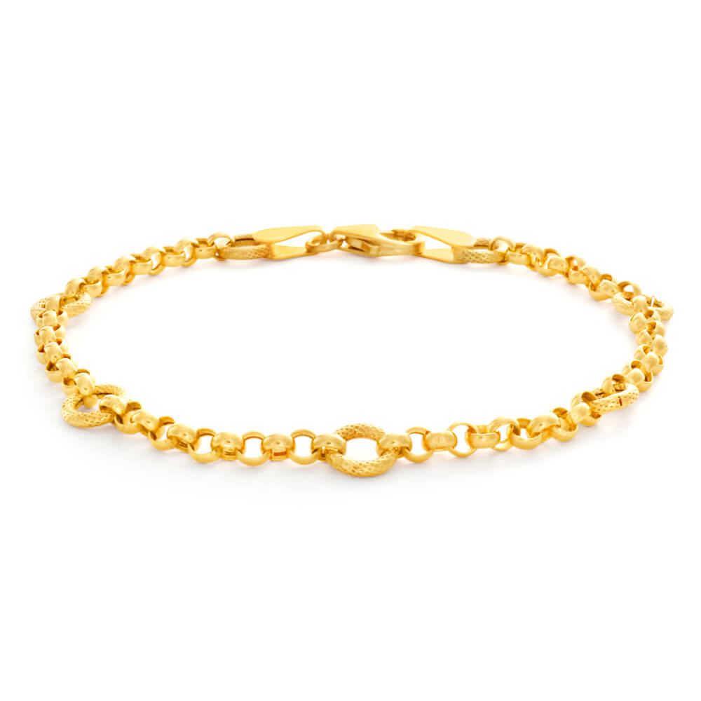 Exquisite 9ct Yellow Gold Fancy Bracelet for Daily Elegance