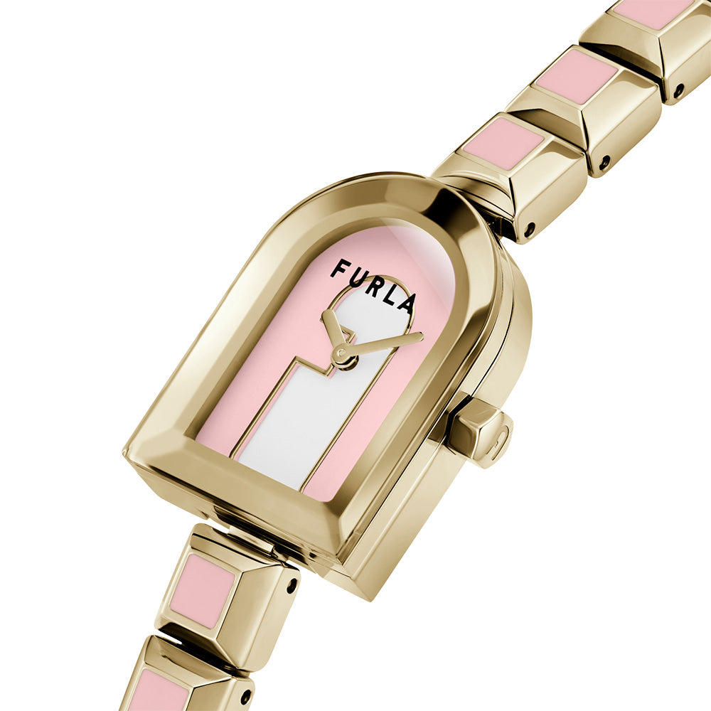 Furla Women's Fashionable Arch Case Pink Analogue Watch - Model WW00035003L2