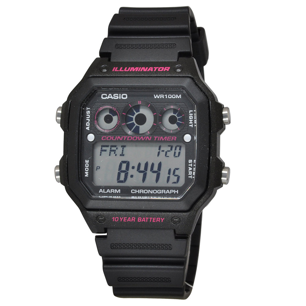 Reliable Casio AE1300WH-1A2 Men's Watch with Illuminator Feature