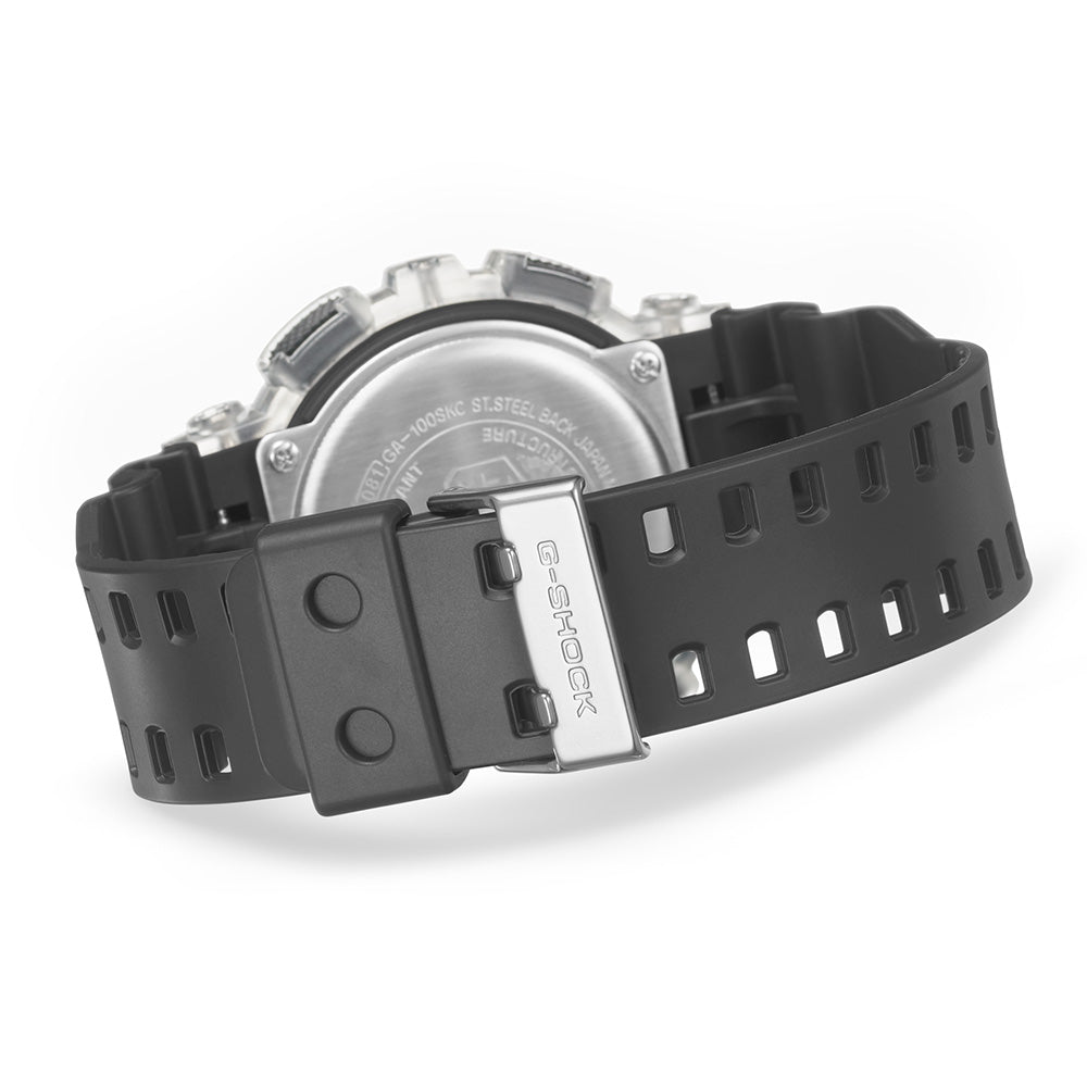G-Shock GA100SKC-1A Transparent Men's Watch with Snow Camouflage Dial