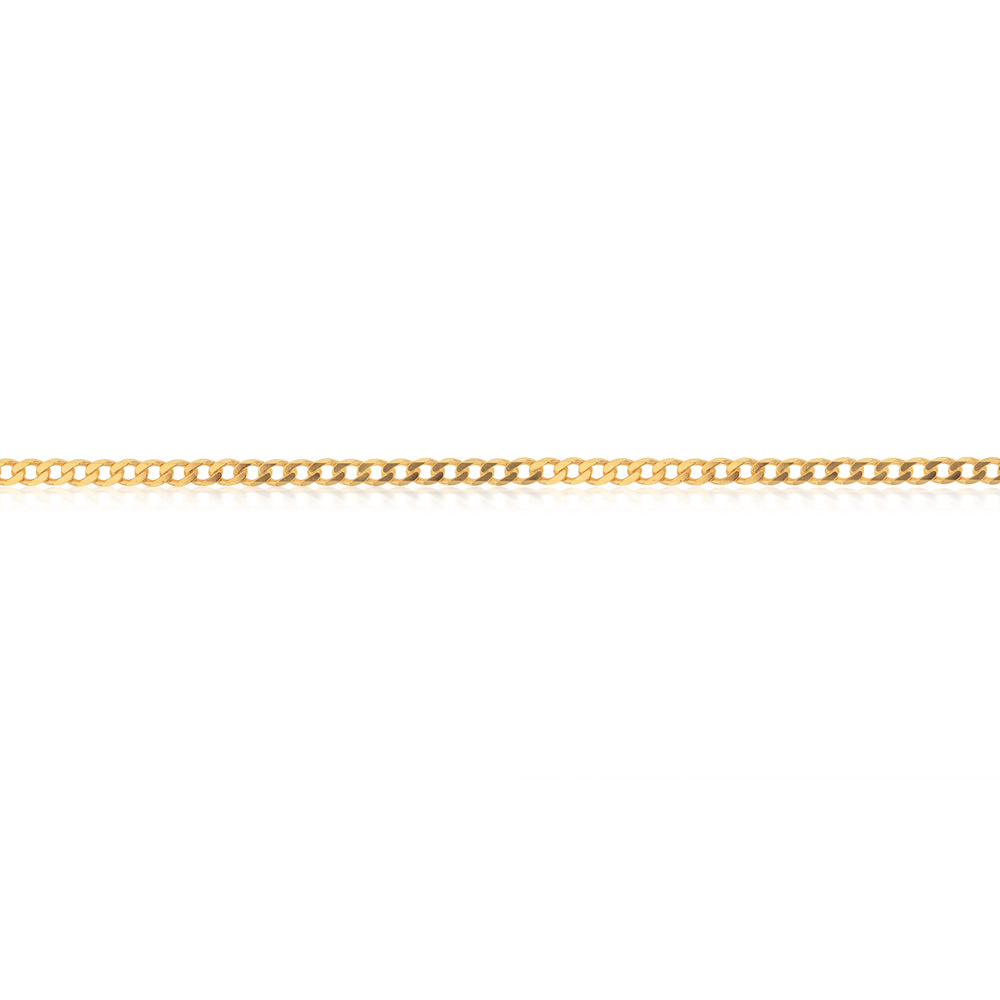 80 Gauge 55cm 9ct Solid Yellow Gold Curb Chain for Jewelry Lovers