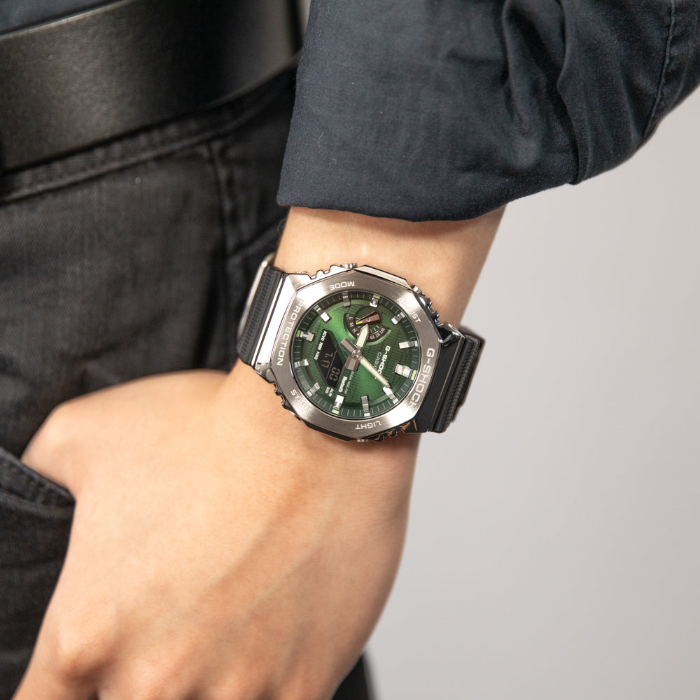 G-Shock GBM2100A-1A3 Bluetooth-Enabled 'CasiOak' Watch with Metal Covering