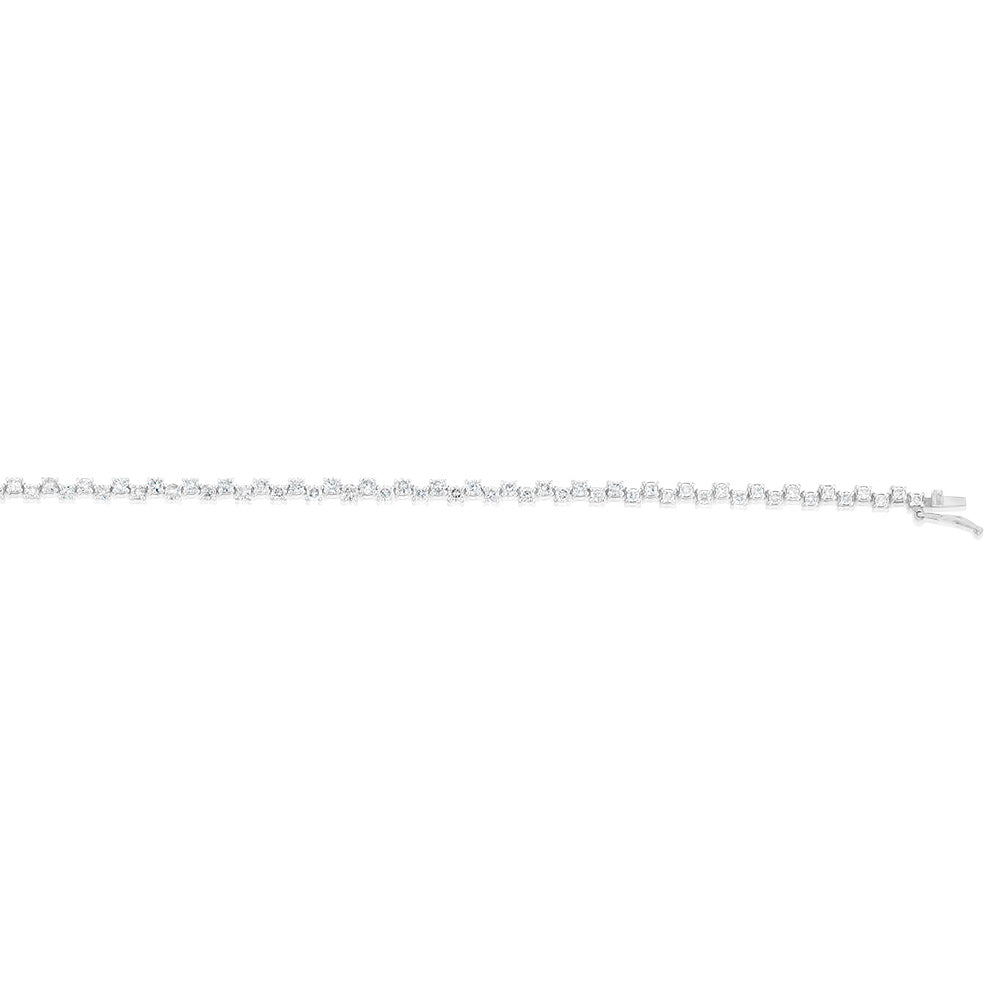 Exquisite 2-Carat Diamond Tennis Bracelet Crafted in 10ct White Gold