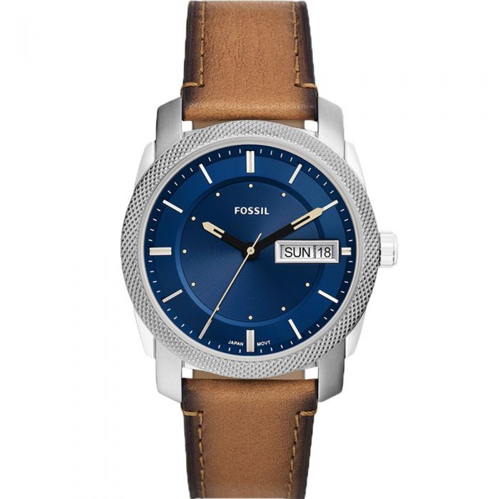 Fossil Men's Machine FS5920 Brown Leather Wristwatch