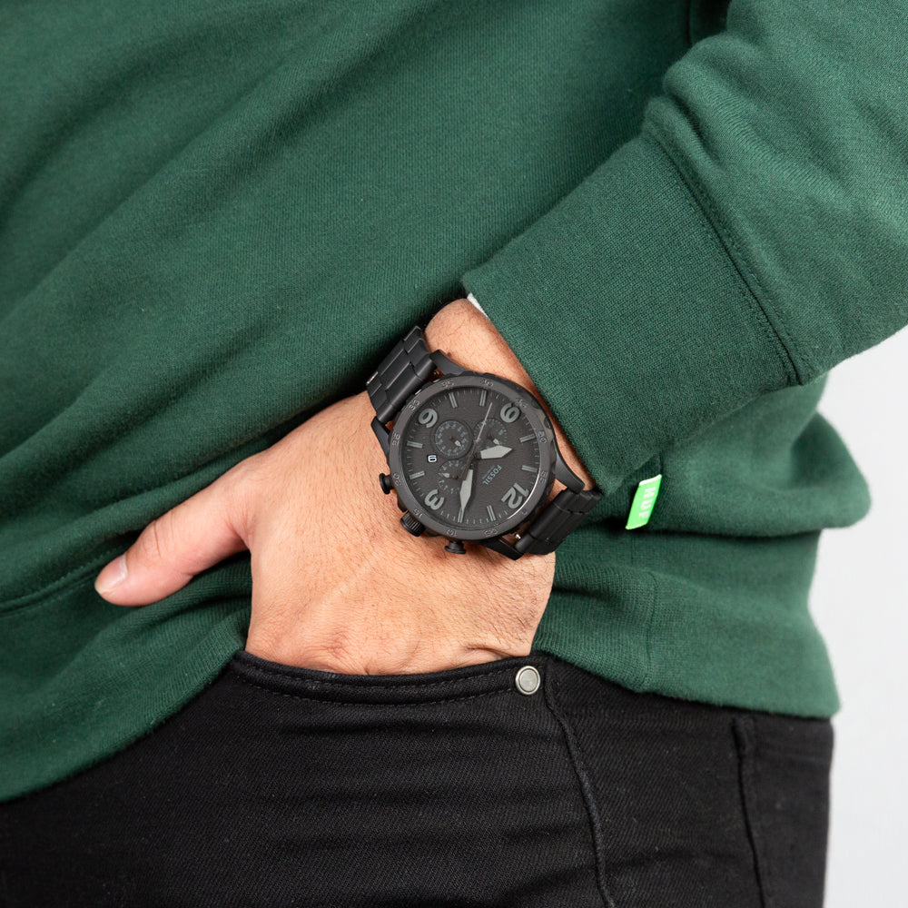 Fossil Men's Nate JR1401 Chronograph Multifunctional Sports Watch