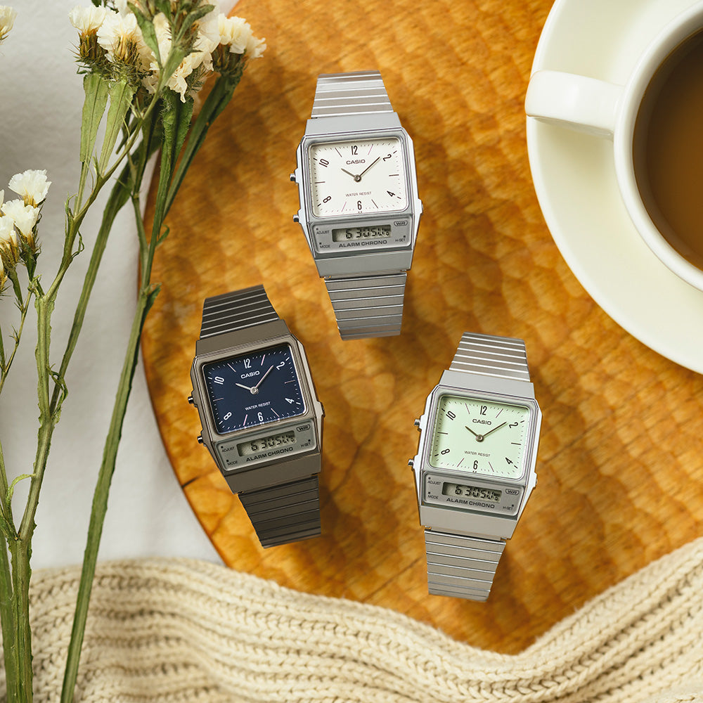 Casio Vintage AQ800E-7A2 with Retro-Contemporary Style and Practical Functions