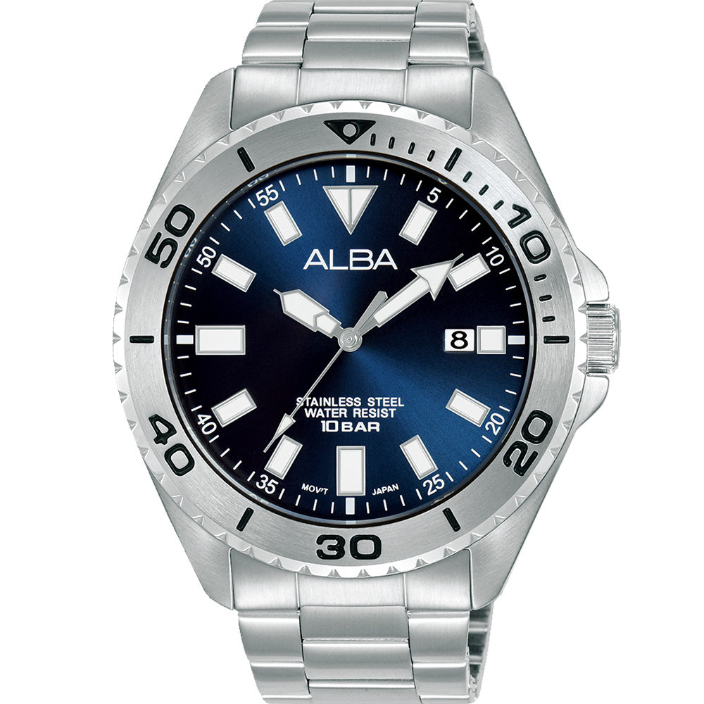 Alba AS9Q43X Premium Stainless Steel Workman's Wristwatch