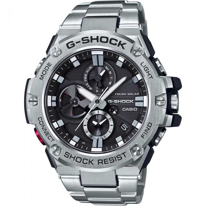 G-Shock GSTB100D-1A9 G-Steel Solar Bluetooth Watch with Tough Design