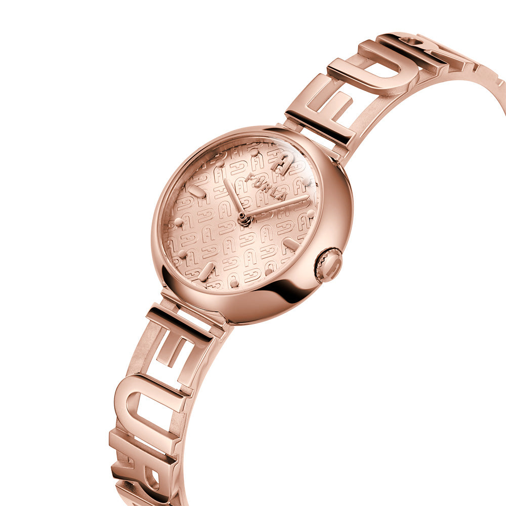 Furla Fashionable 3D Rose Gold Tone Stainless Steel Bangle - WW00049001L3