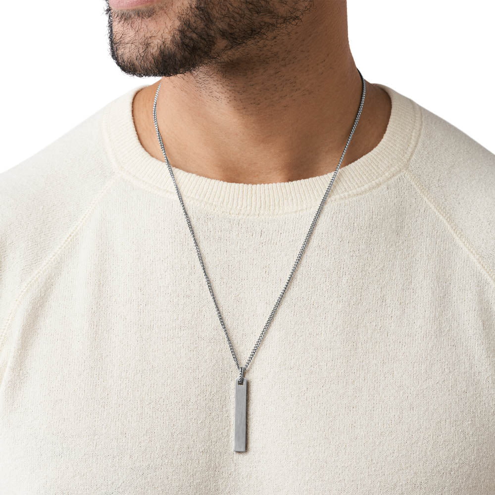 Fossil Stainless Steel Chain - Accompanied Drew Pendant for Jewelry Lovers