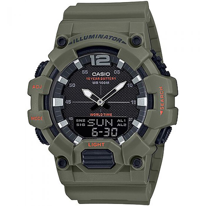 Casio Khaki Green HDC700-3A2 Men's Wristwatch with Multiple Functions