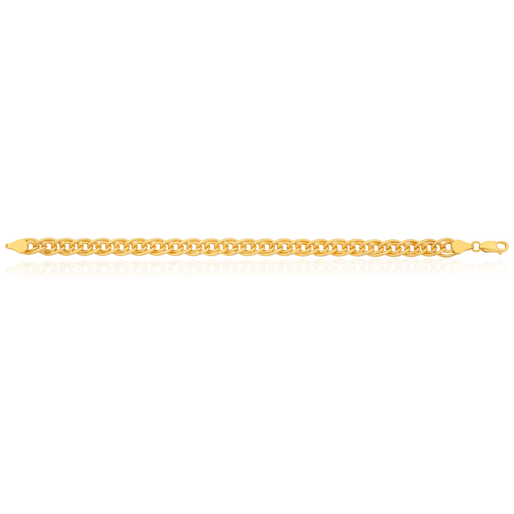 19cm 120 Gauge Gold Filled Double Curb Style Luxury Bracelet for Jewelry Lovers