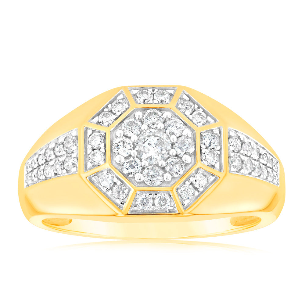 Exquisite 3/4 Carat Diamond Engagement Ring Crafted in 9ct Yellow Gold