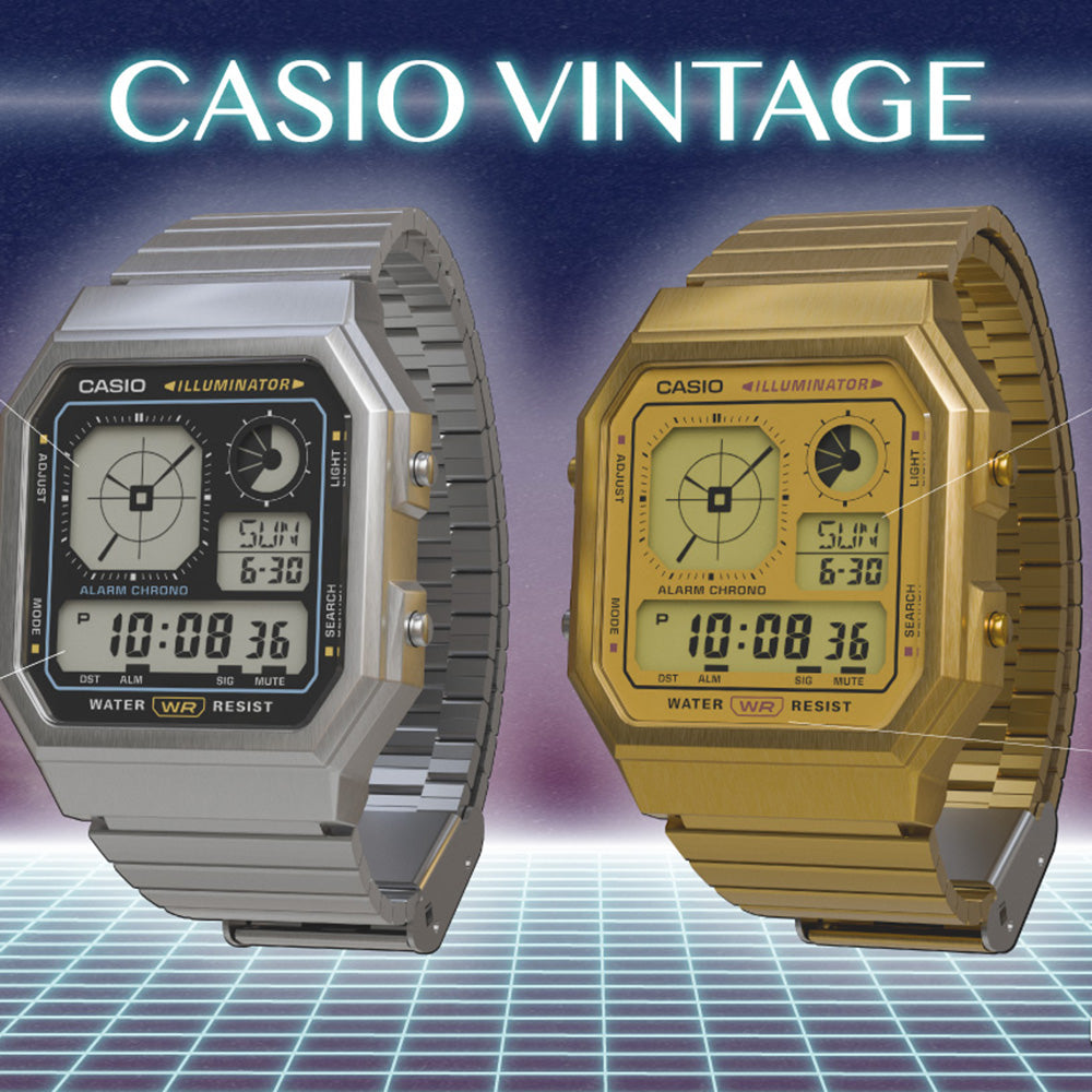 Casio Vintage A130WEG-9A All-Gold Digital Watch with Analog Look