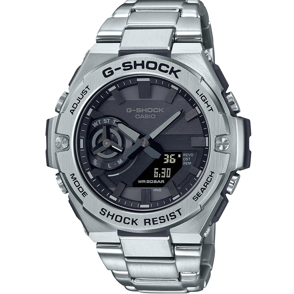 G-Shock GSTB500D-1A1 G-Steel Stainless Steel Men's Luxury Watch with Advanced Features