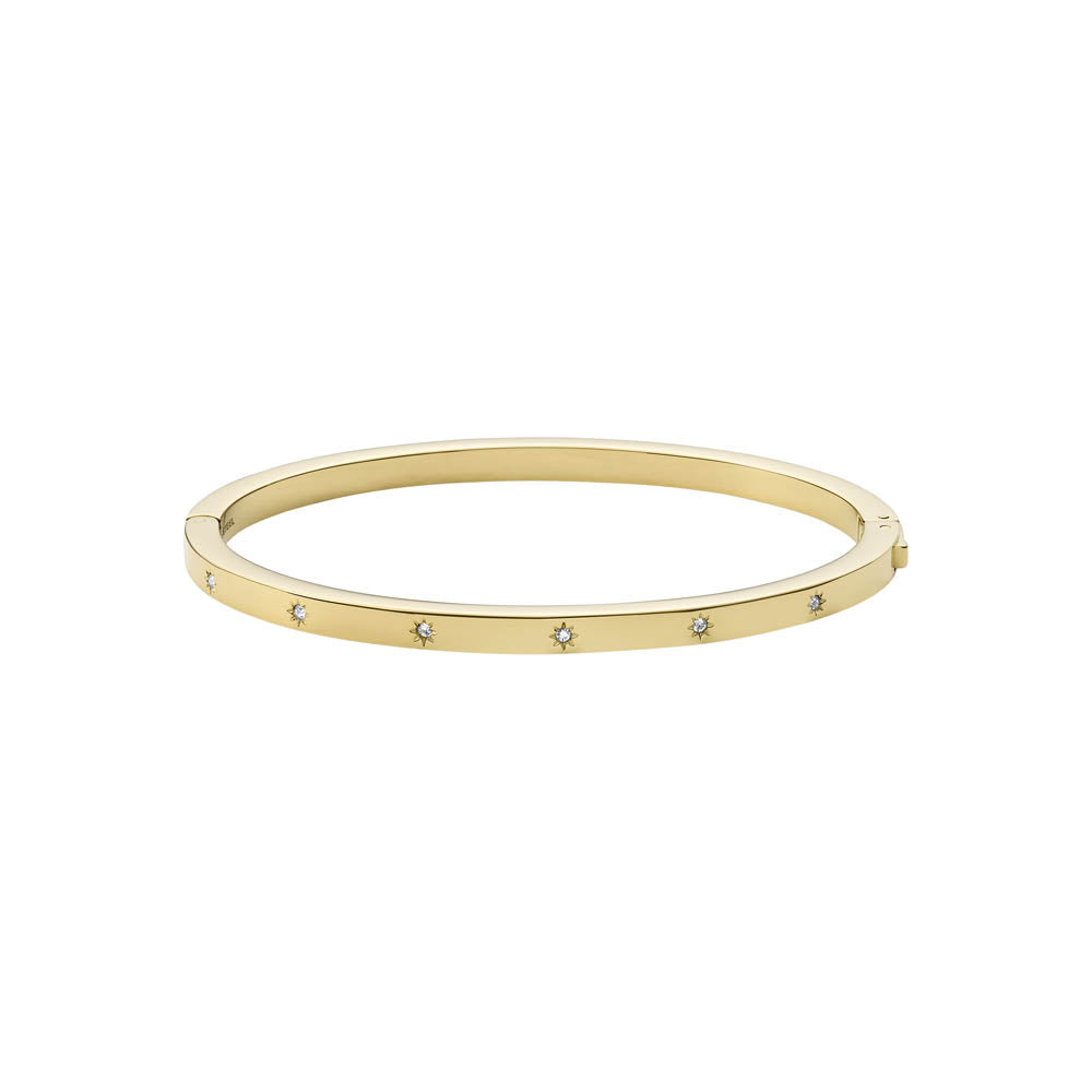 Fossil Sadie Cuff Bangle in Yellow Gold-Plated Stainless Steel