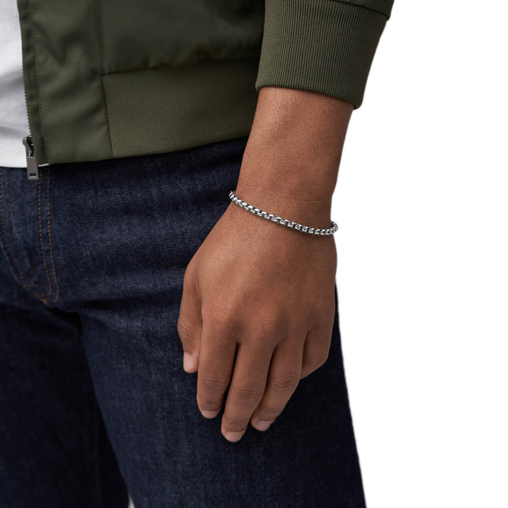 Fossil Branded Stainless Steel Fashion Jewelry Adjustable 20+2cm Bracelet