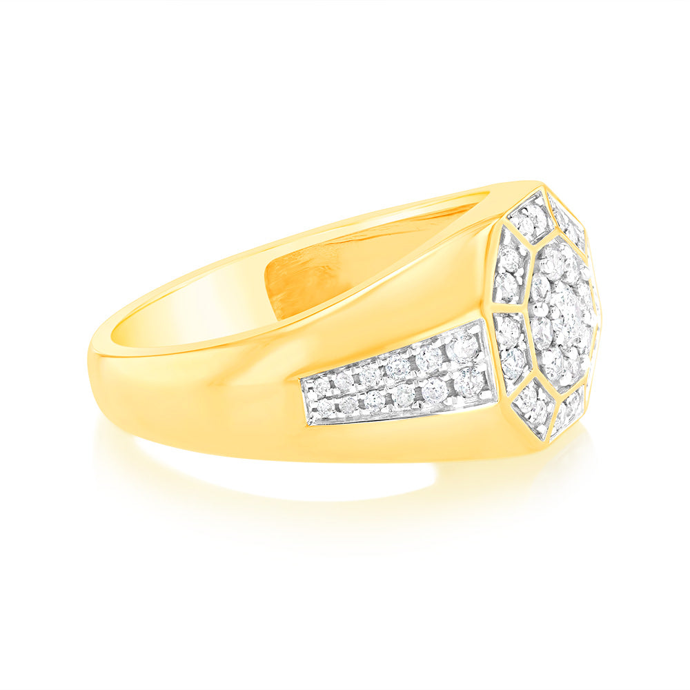 Exquisite 3/4 Carat Diamond Engagement Ring Crafted in 9ct Yellow Gold