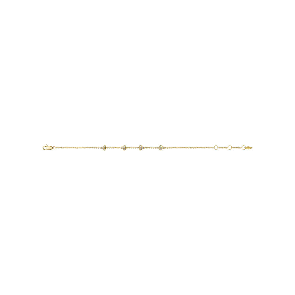 Fossil Glitzy Sadie Trio CZ Bracelet in Yellow Gold Plated Stainless Steel