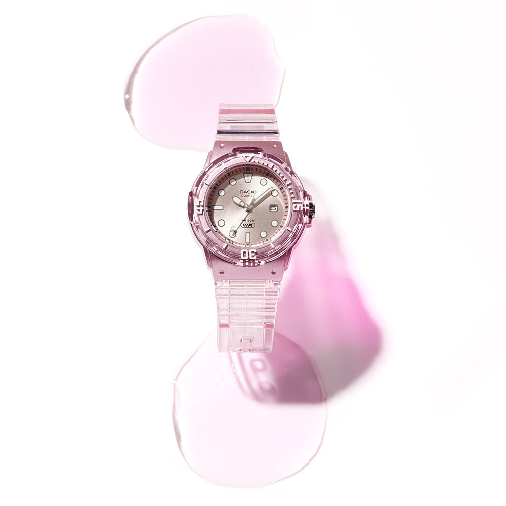 Caso LRW200HS-4E Translucent Band Slim Analog Timepiece