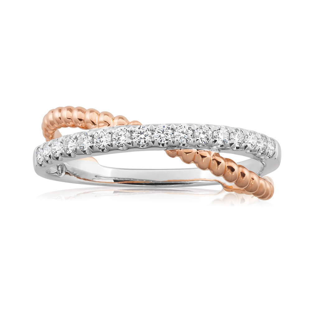 Exquisite 9ct Rose Gold ¼ Carat Flawless Cut Hearts and Arrows Diamond Ring