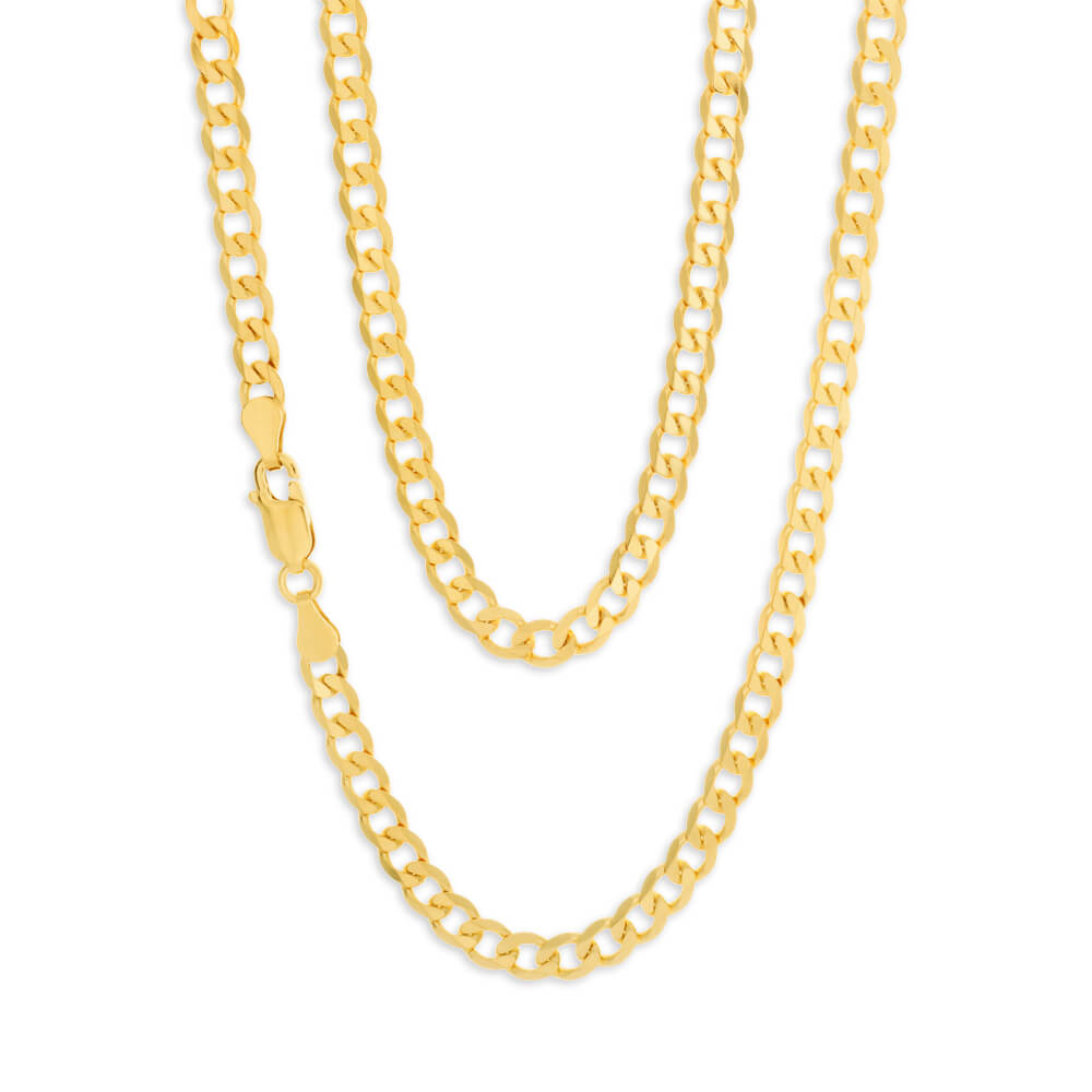 60cm 120 Gauge High - Quality 9ct Solid Yellow Gold Curb Chain