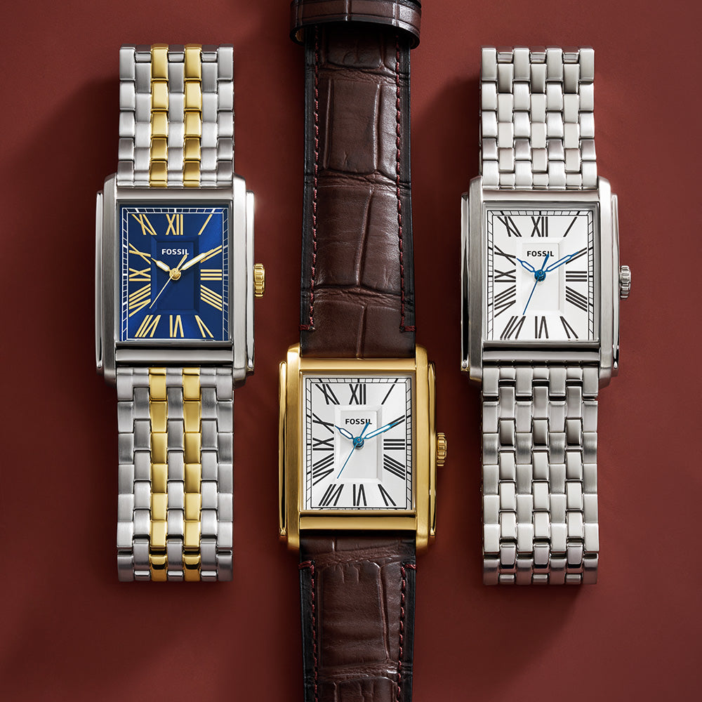 Fossil Carraway FS6010 Quartz Watch with Stainless Steel Case and Bracelet