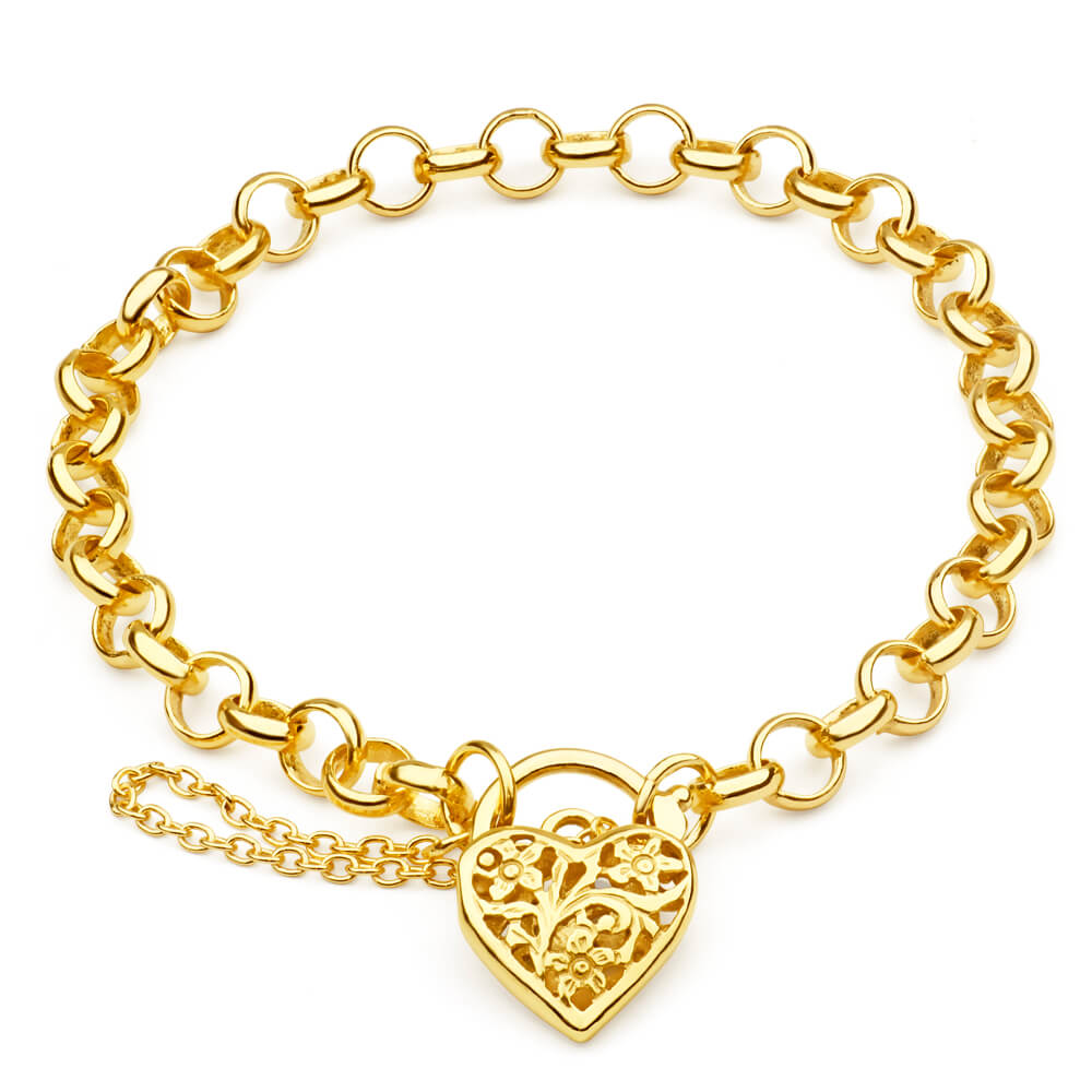 Exquisite 9ct Alluring Yellow Gold-plated Copper Filled Belcher Style Bracelet for Women's Jewelry Collection