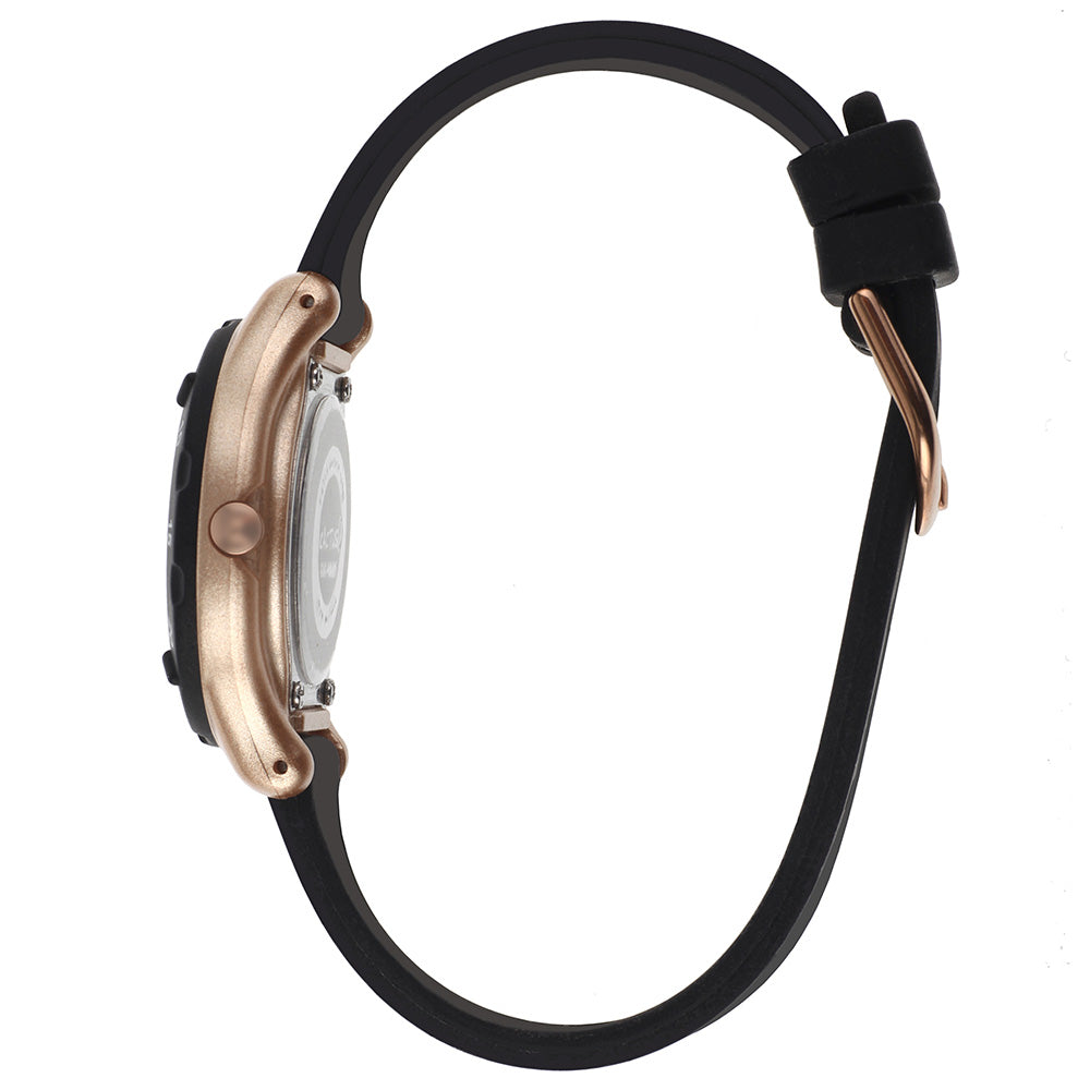 Elegant Rose Gold Cactus Urban CAC146M17 Watch with 32mm Case and Black Silicone Strap