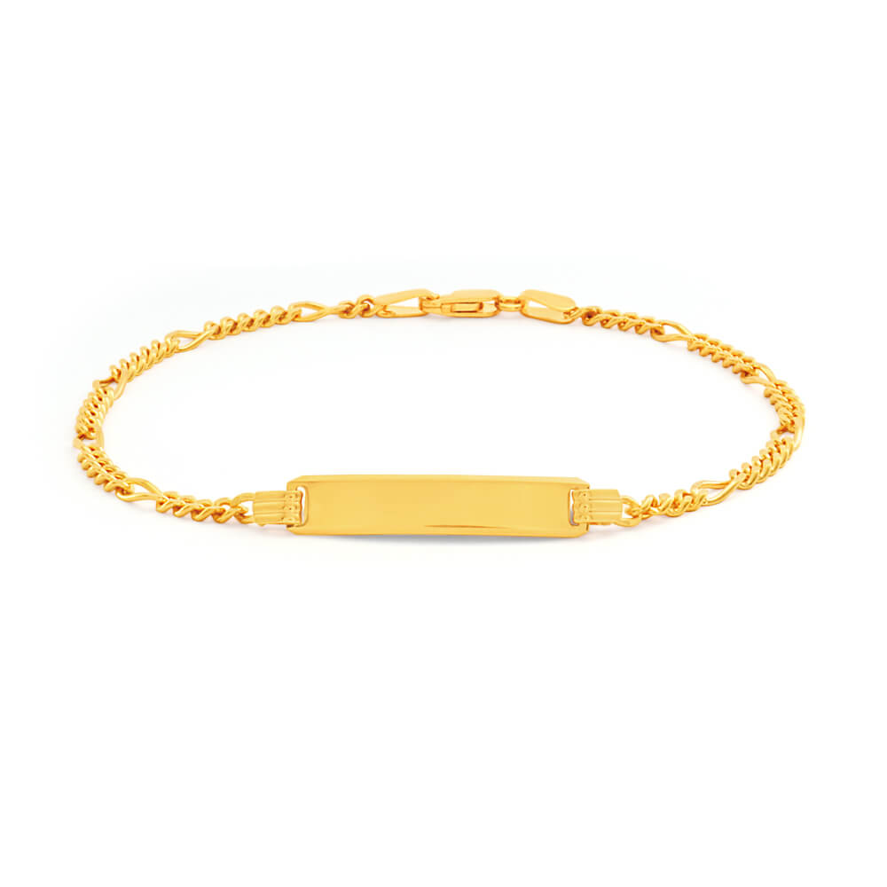 Exquisite 9ct Yellow Gold Figaro-Style Splendid Bracelet for Everyday Wear