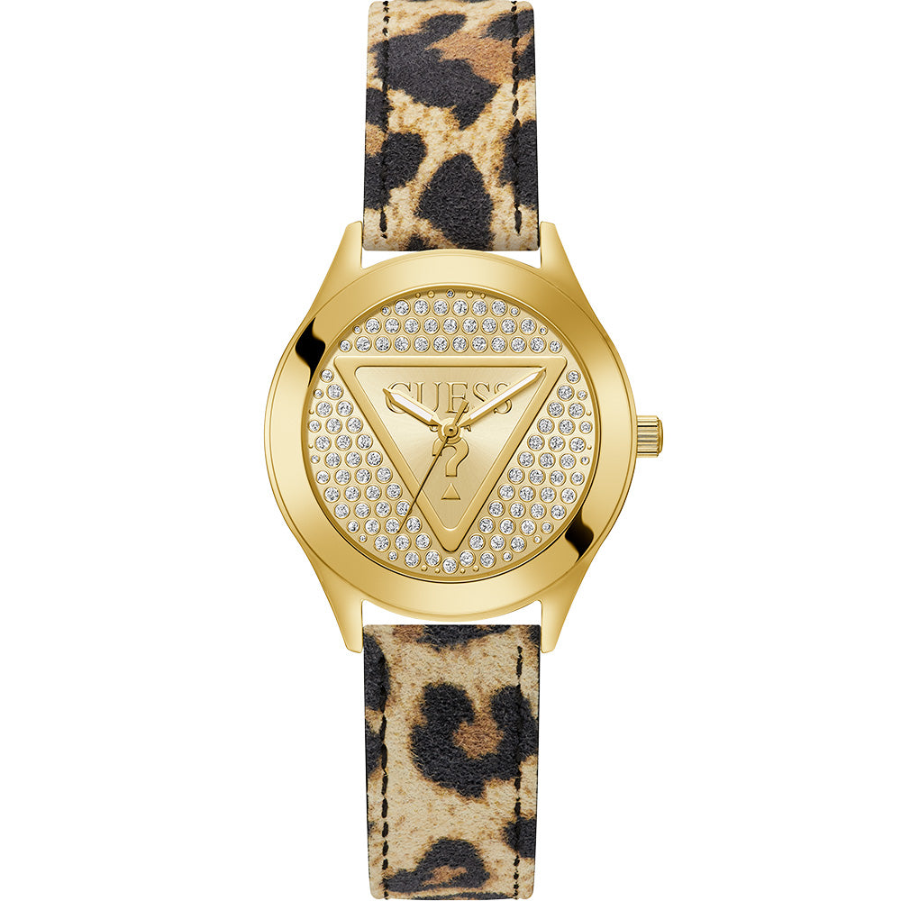Stylish Guess Glitz Plaque Watch GW0745L2 with 34mm Case