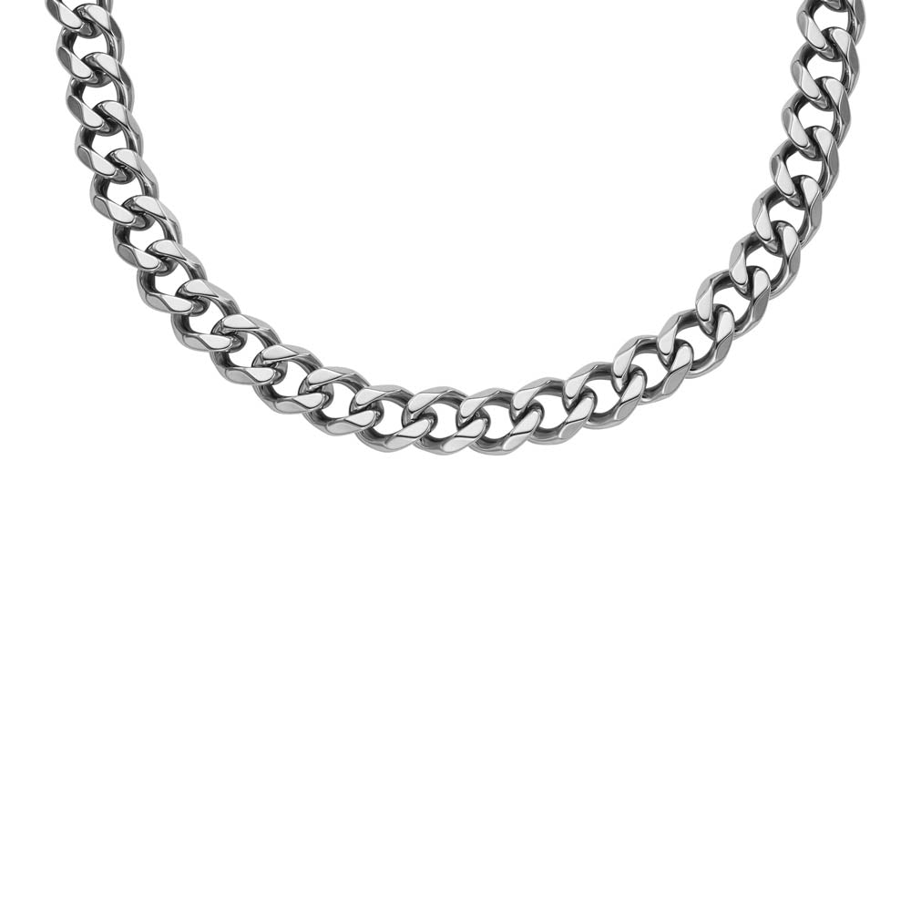Fossil Stylish Stainless Steel Bold Chain, 48+8cm