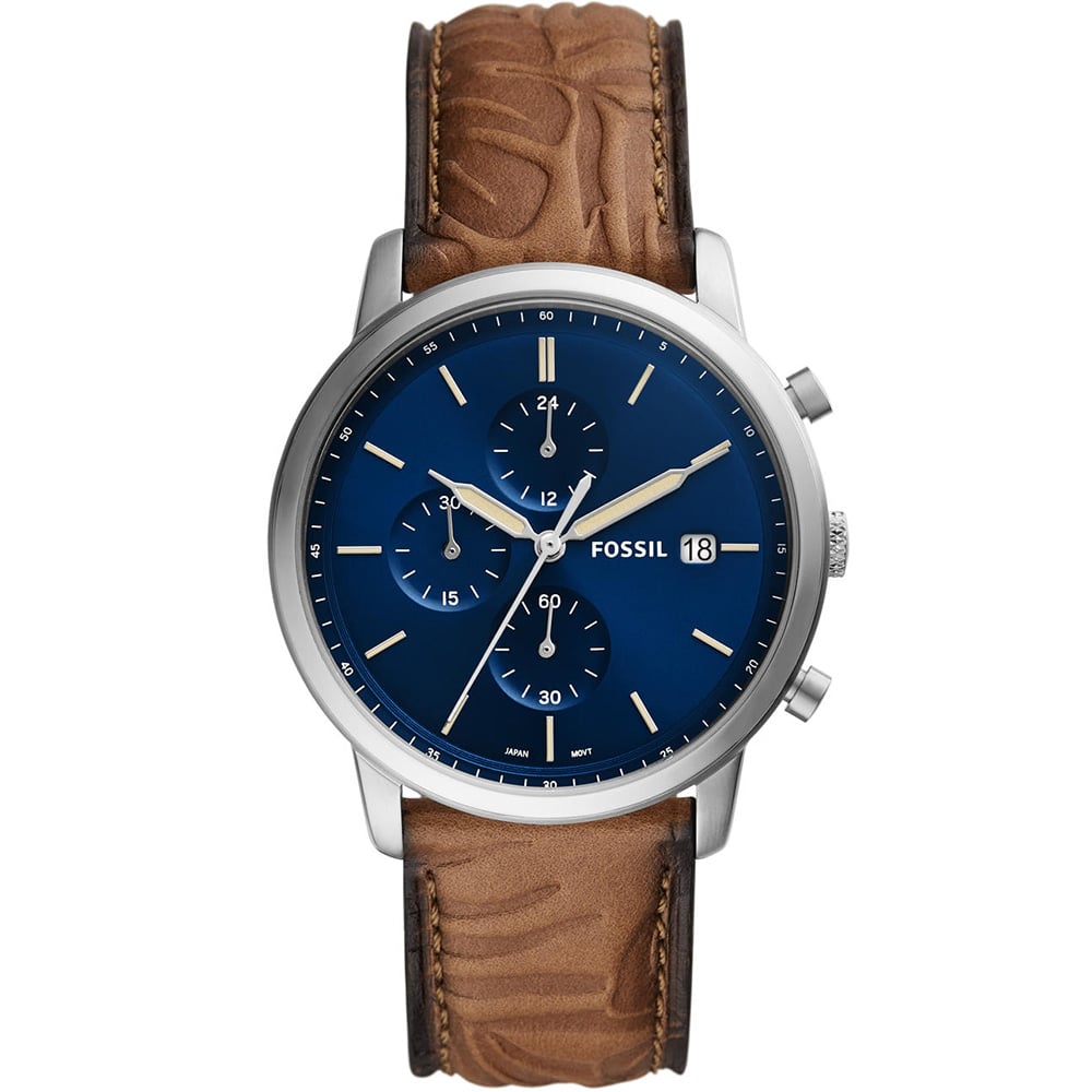 Fossil Men's Minimalist FS5928 Watch with Tropical Leather Strap