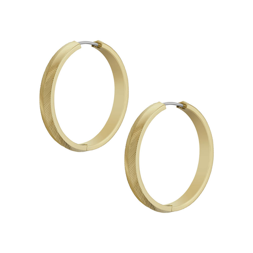 Fossil Harlow Style Yellow Gold - Coated Stainless Steel Earrings for Fashion Accessory