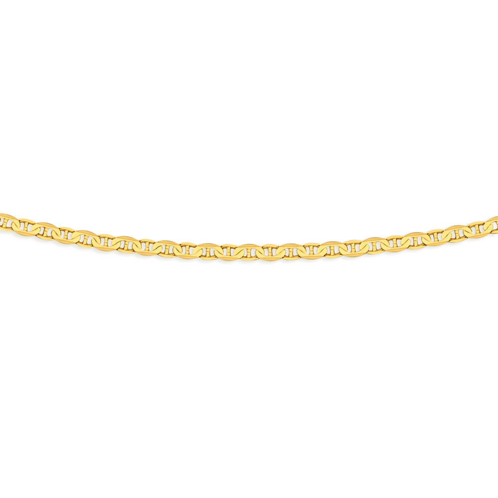 50cm Long 9ct Solid Yellow Gold Charming Anchor Chain