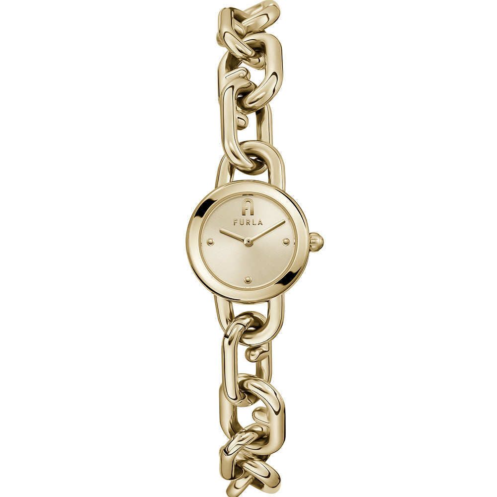 Furla Stainless Steel Chain Bracelet WW00027003L2 with Gold Elements