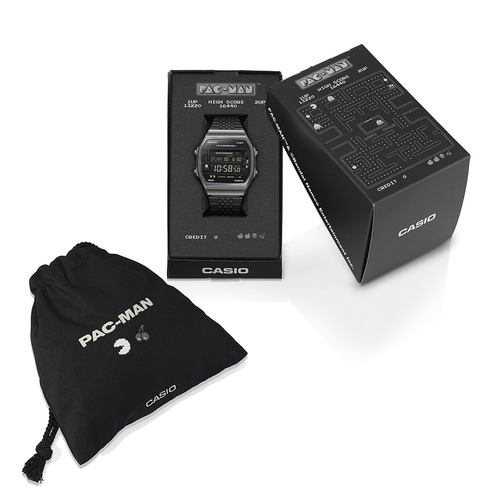 Casio ABL100WEPC-1B Pac-Man Collaboration Special Edition Digital Watch for Game Lovers