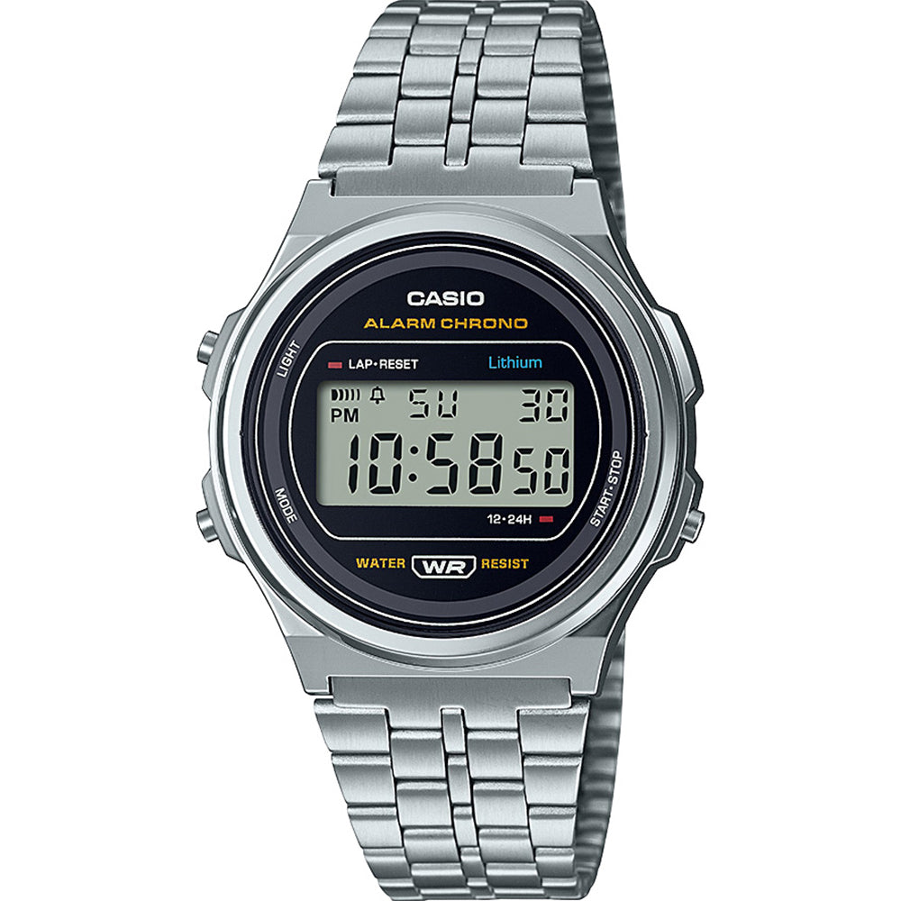 Casio Classic Vintage A171WE-1A Digital Stainless Steel Wristwatch for Long-Lasting Use